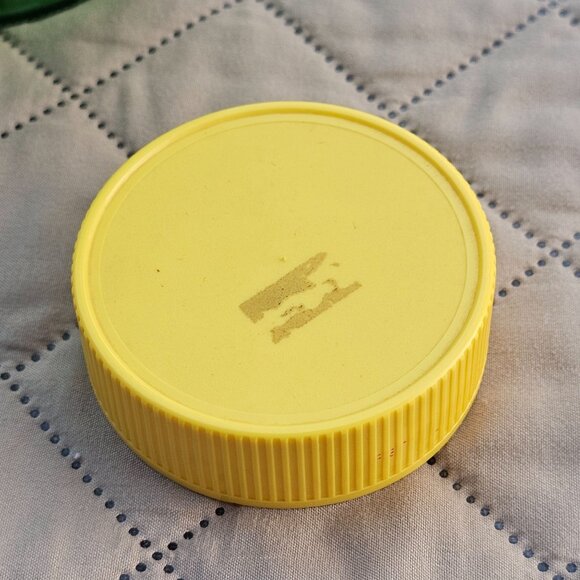 Vintage Anchor Hocking Green Yellow Lemons Lemonade Juice Jar Glass Container - Picture 6 of 9